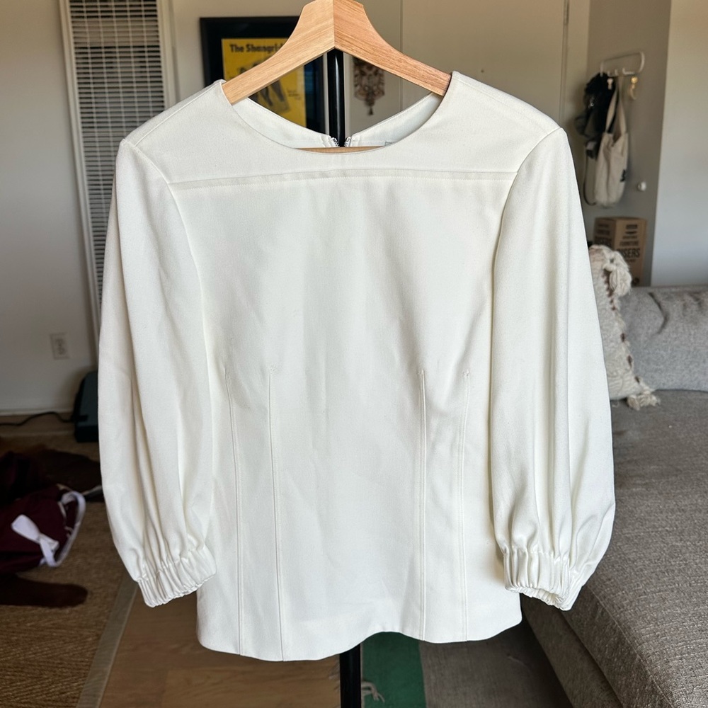 NWT Tibi Elegant Ivory Women's Blouse Size 4